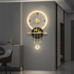 Led Luxury Clock Wall Art Mural Modern Creative Fashion Large Mechanism Interior Cute Wall Watch Minimalist Wanduhr Home Decor