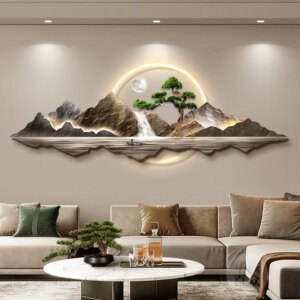 Light Luxury Wall Clock Chinese Modern Fashion Living Room Decorative Wall Watch Interior Design Horloge Murale Wall Decor