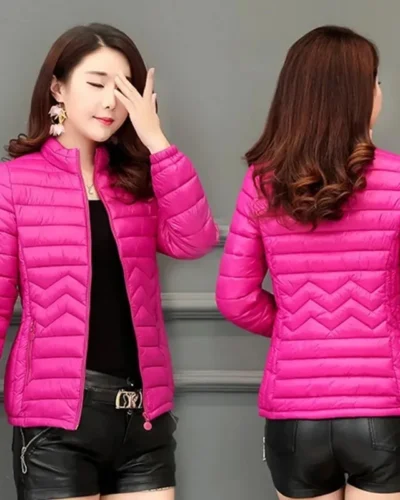 Women Parkas Winter Jacket Down Cotton Jacket Warm Korean Casual Lightweight Solid Color Parka 2023 New Female Snow Coat Outwear