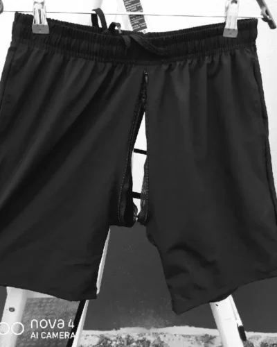 Men's Invisible Zipper Open Crotch Underpants Outdoor Sports Mens Plus Size Casual Shorts Men Zipper Open Crotch Shorts