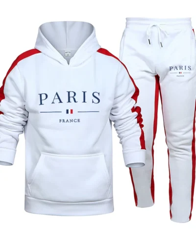 Autumn Winter Men Two Piece Outdoors Mens Tracksuit Set Hot Sale Sportswear Sweatpants Hoodie Fashion Comfortable Casual Jogging