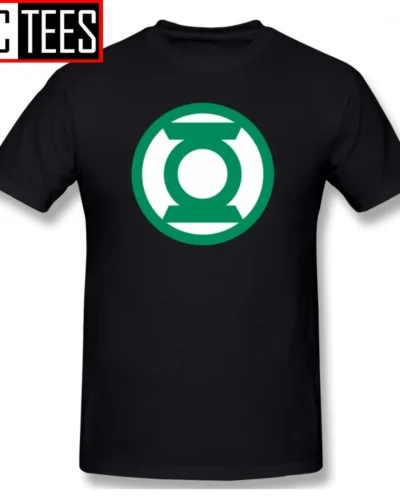 Mens Green Lantern T Shirts Green Lantern Logo T-Shirt Graphic Tee Shirt Mens Fun Basic Cotton Plus size Tshirt