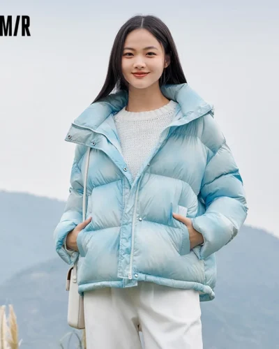 Semir Down Jacket Women Halo-Dyed All-Over Hooded Bread Coat Trendy Winter Sweet Cool Oversize Jacket