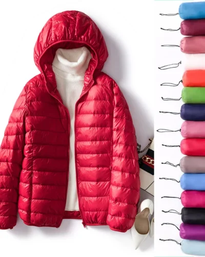 Over Size 5xl 6xl 7xl Women Ultra Lightweight Packable Autumn Winter Warm Jackets 2023 New Arrivals Female Slim Short Down Coat