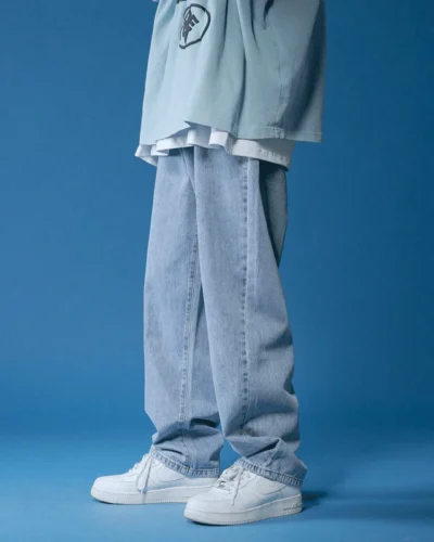 Mens Jeans Large Denim Jeans for Teens Trousers for Men Jean Baggy Pants Men's Fashion Man Male Trendyol Streetwear Korean Men´s