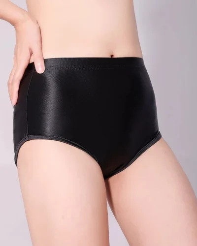 Japanese Satin Glossy Seamless Spandex Shorts Silky Smooth Sexy Solid Pants High Waist Tights Biker Running Workout for Women