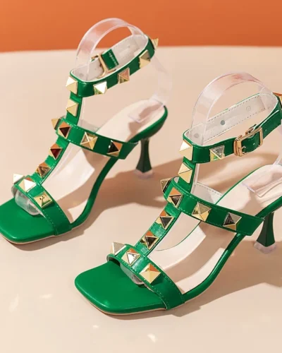 Crystal Fashion  Flip Flops Pumps Femme Zapatos Slides Pumps Women High Heels Sandals Dress Shoes Summer Chunky Beach Slippers