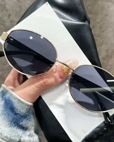 2025 New Oval Frame Sunglasses Men Women Trendy UV400 Sun Glasses Eyewear Outdoor Driving Sports Punk Goggle Shades for Male