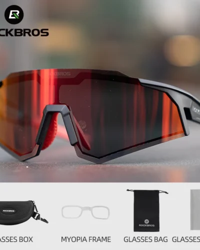 ROCKBROS Polarized Photochromic Bike Glasses Outdoor UV400 Bicycle Eyewear Sunglasses Sports MTB Road Cycling Glasses Goggles
