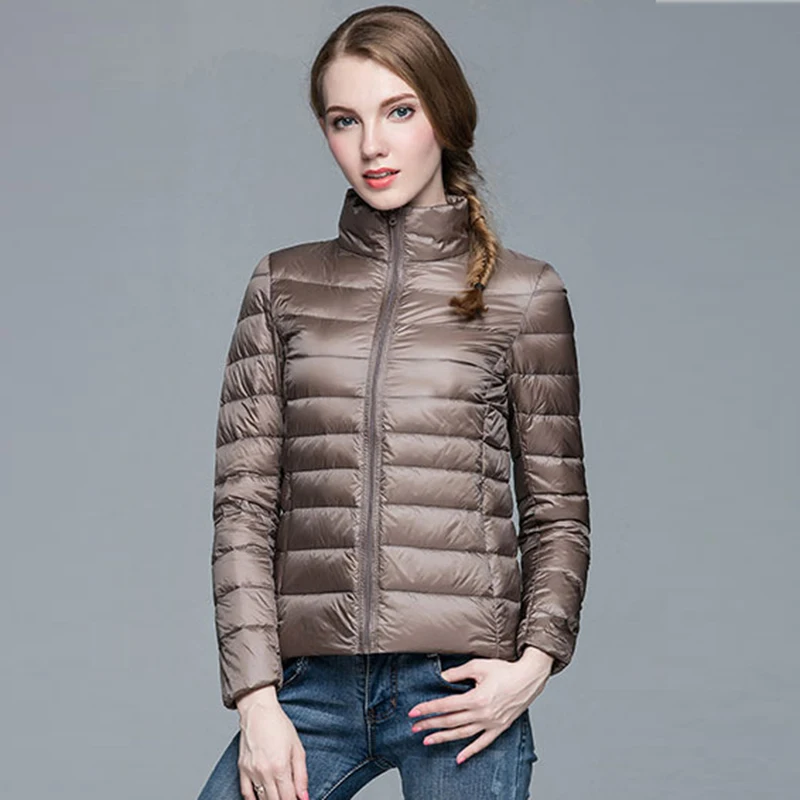 2024 New Casual 90% Ultra Light White Duck Down Jacket Women Autumn Winter Warm Coat Lady Jackets Female Hooded Parka - Image 2