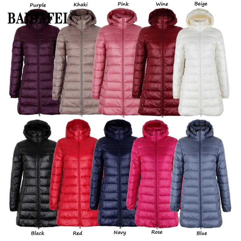 Plus Size 7XL 8XL Thick Long Down Jacket Women Winter Ultra Light Down Jacket Women with Down Coat Female Hat Detachable - Image 6