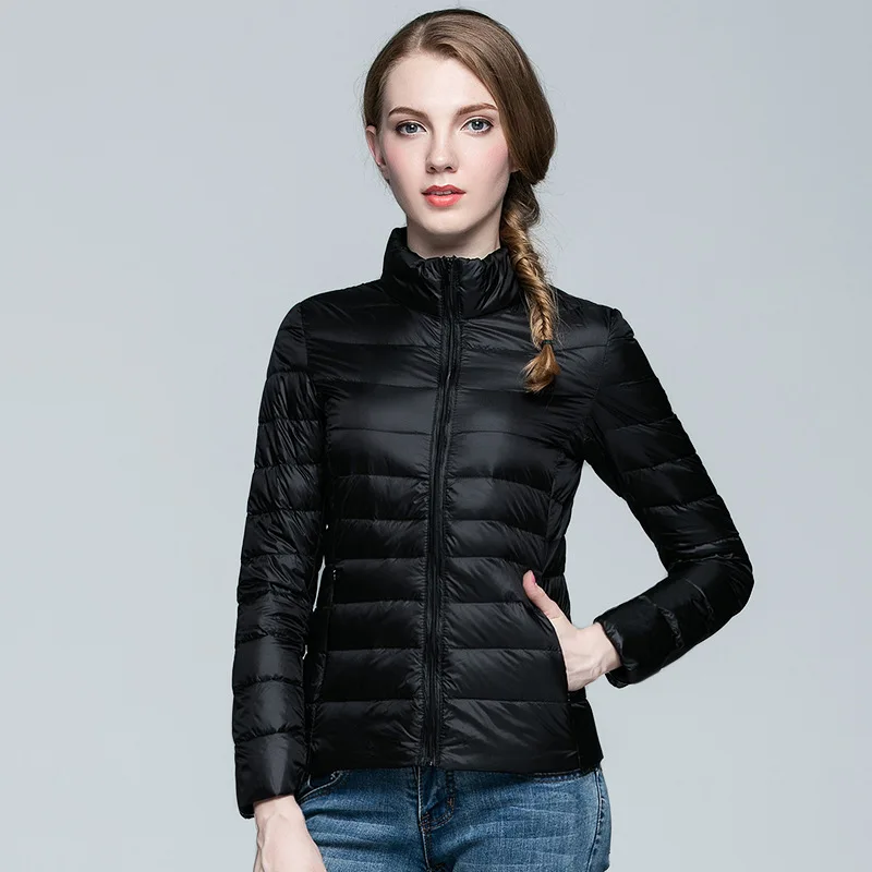 2024 New Casual 90% Ultra Light White Duck Down Jacket Women Autumn Winter Warm Coat Lady Jackets Female Hooded Parka - Image 4