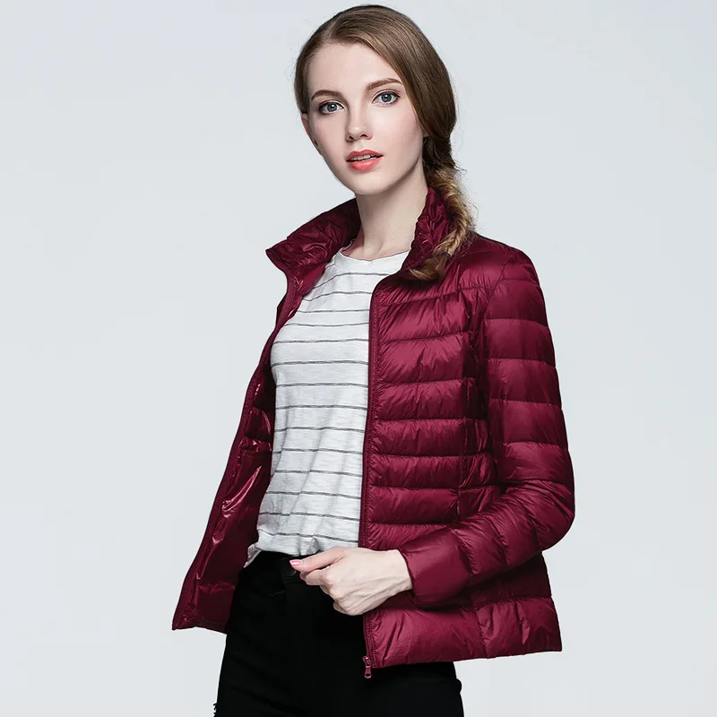 2024 New Casual 90% Ultra Light White Duck Down Jacket Women Autumn Winter Warm Coat Lady Jackets Female Hooded Parka - Image 3