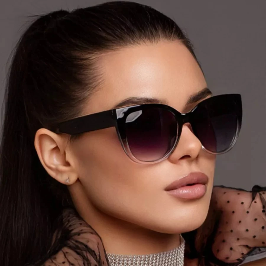 2025 NEW Trendy and Fashionable Cat Eye Large Frame Gradient Sunglasses for Men and Women - Image 4