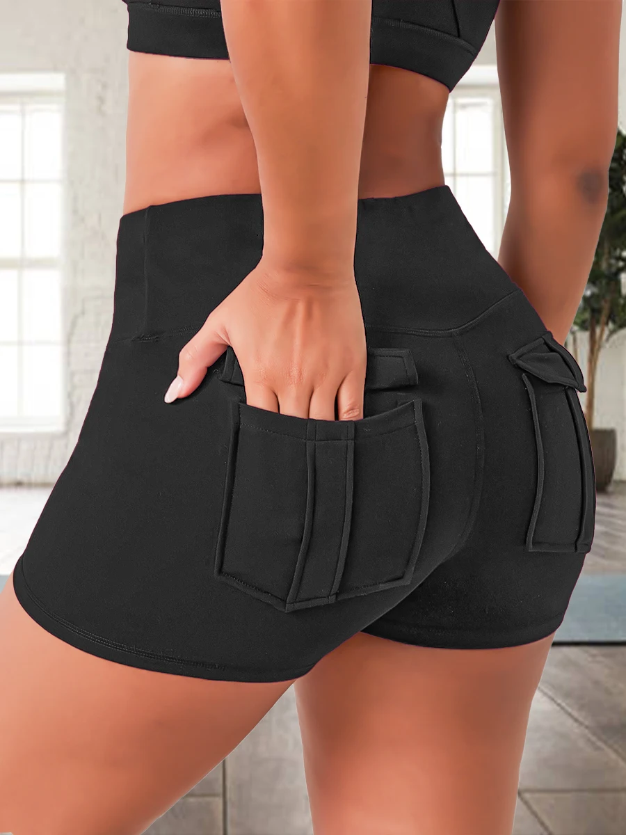 Tights With Pockets Women's Fitness Shorts Pilates Leggings Outdoor Yoga Casual Sports Naked Feel Compression Lady Gym Clothing - Image 4