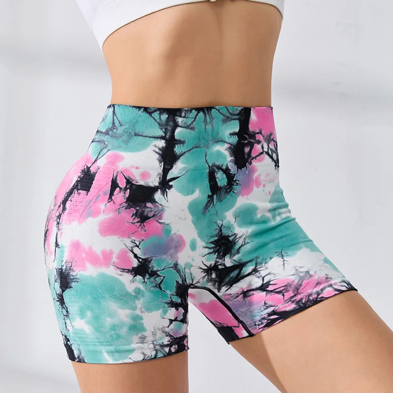 Women's Fitness workout Shorts High Waist Slim Cycling Yoga Shorts Summer Breathable quick-dry Sports Pants Gym Running Pants - Image 3
