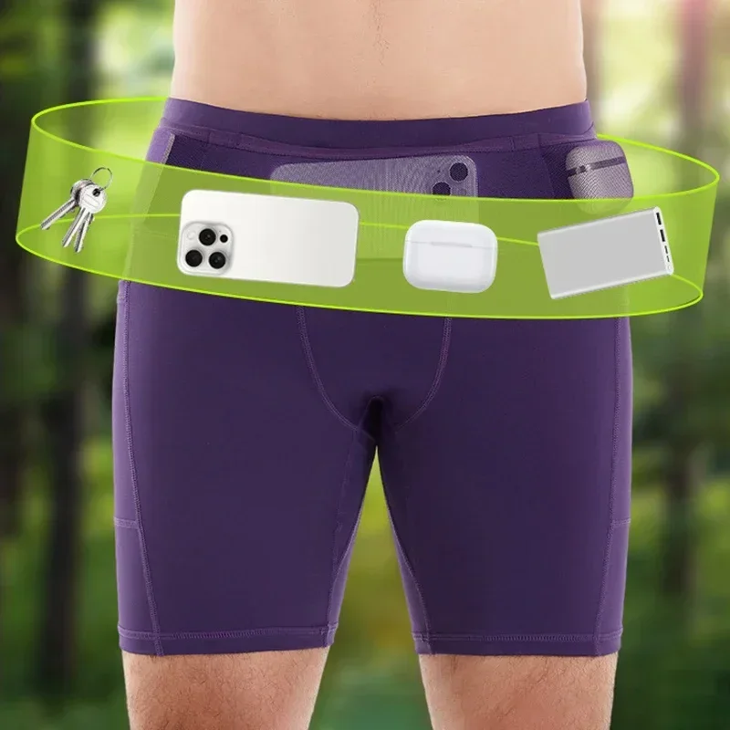 Mul-Pockets Compression Shorts 3.0 Men Marathon Running Shorts Quick Dry Exercise Training Jogging Cycling Fitness Tight Shorts - - Image 2