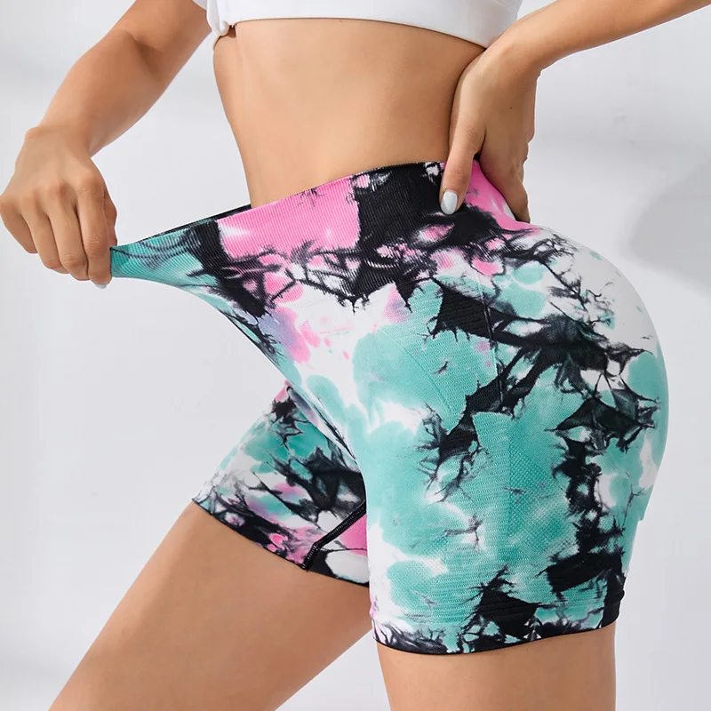 Women's Fitness workout Shorts High Waist Slim Cycling Yoga Shorts Summer Breathable quick-dry Sports Pants Gym Running Pants - Image 4