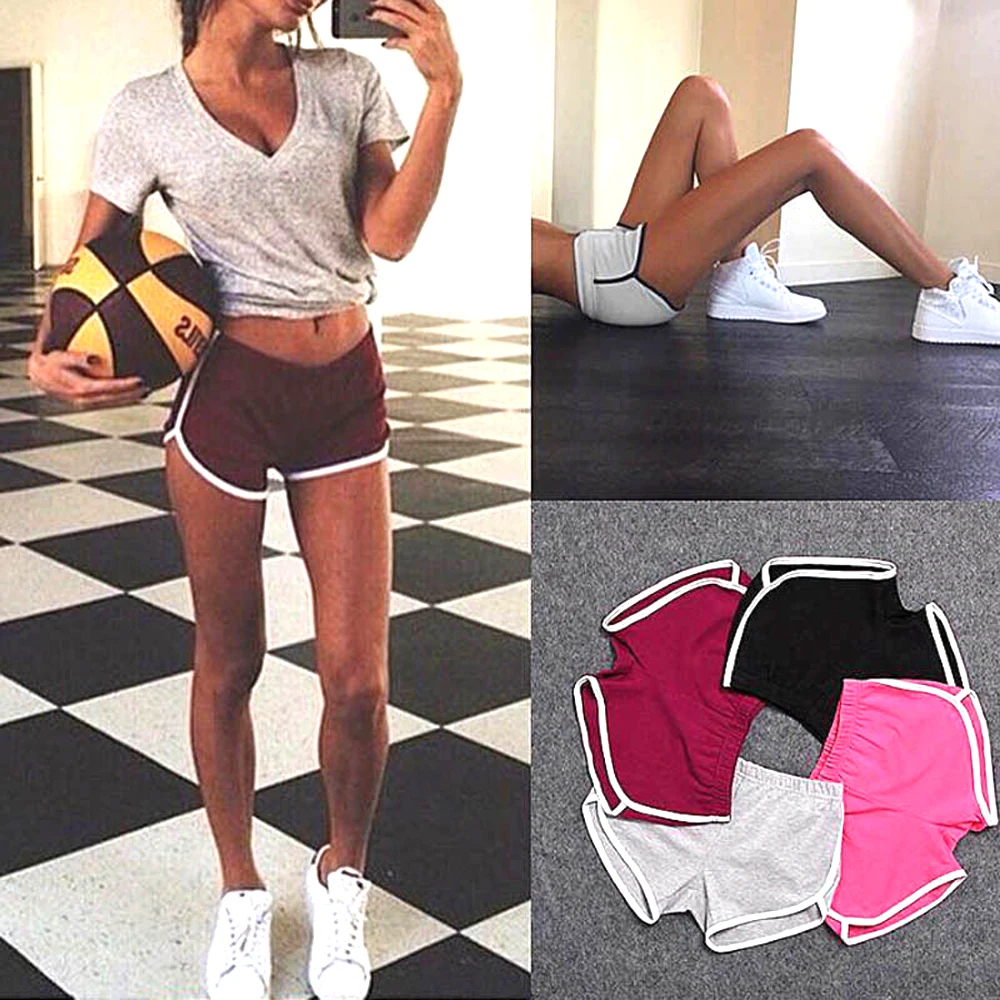 Women Mid Waist Sport Shorts Slim Fit High Stretchy Short Trousers For Summer Female Ladies Running Exercise Beach Short Pants - Image 3
