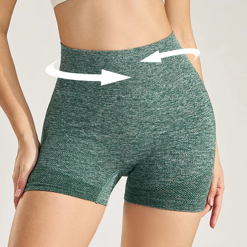 Women's Outdoor Cycling Shorts Gym Running Workout High Waisted Tummy Pants Women's Yoga Shorts Cycling Pants - Image 2