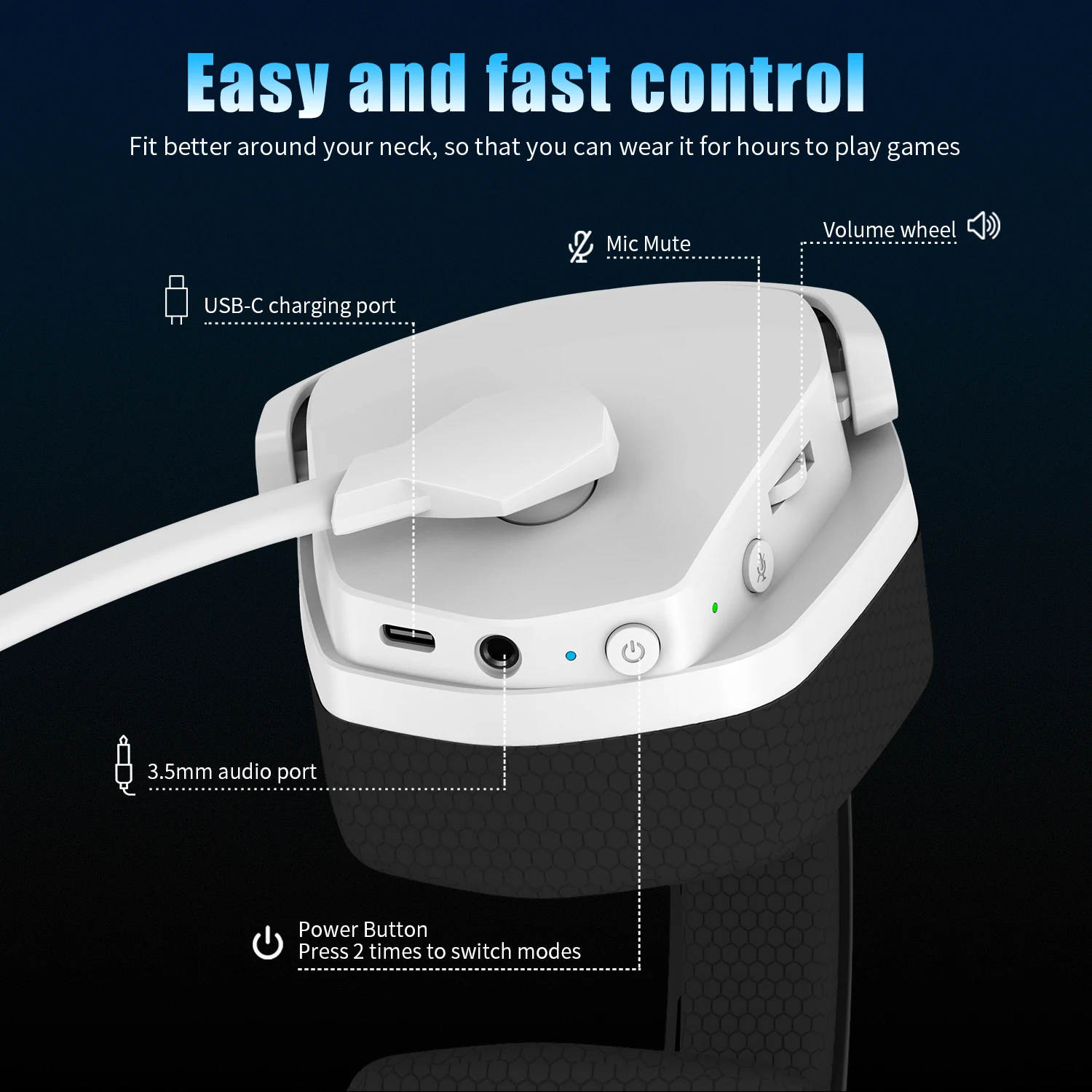 NUBWO G06 2.4G Dual Wireless Gaming Headset 5ms Low Latency 7.1 Surround ENC Mic For PC PS4 PS5 Gaming Bluetooth Headphones - Image 4