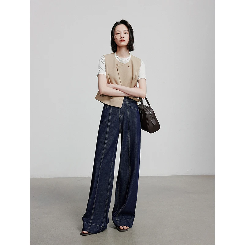 TOYOUTH Women Denim Jean 2025 Spring New Long Pants P8518061 - Image 5