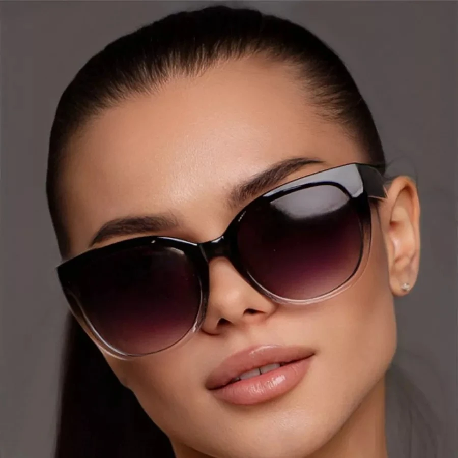 2025 NEW Trendy and Fashionable Cat Eye Large Frame Gradient Sunglasses for Men and Women - Image 5