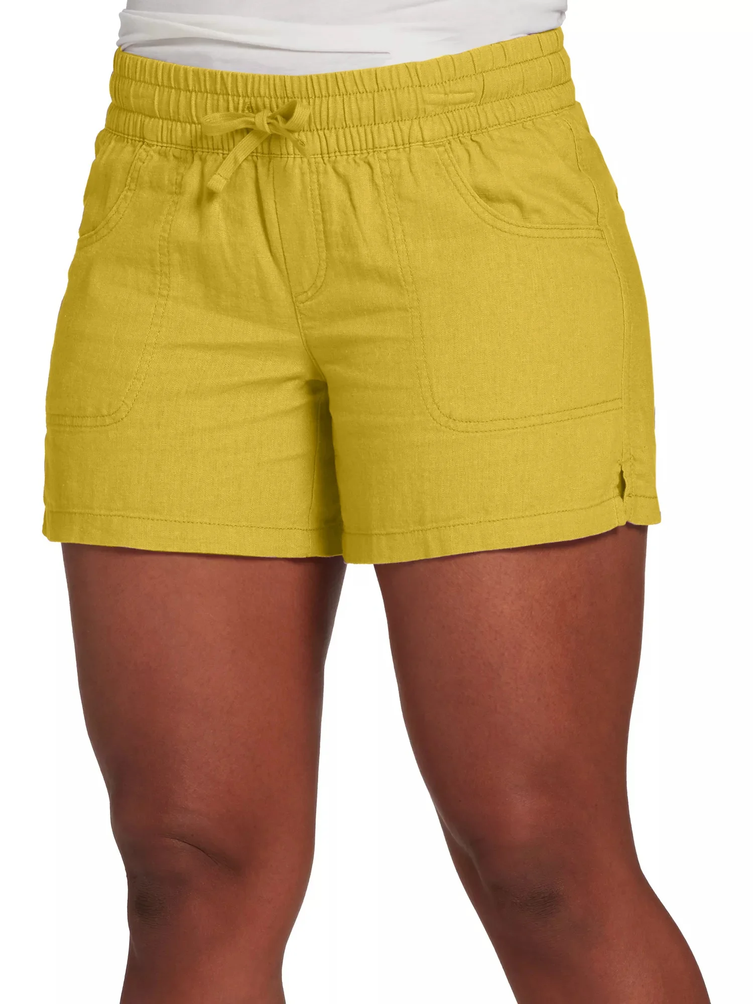 Women Fashion Casual Solid Color Elastic Waist Split Shorts Casual Short Pants - Image 4