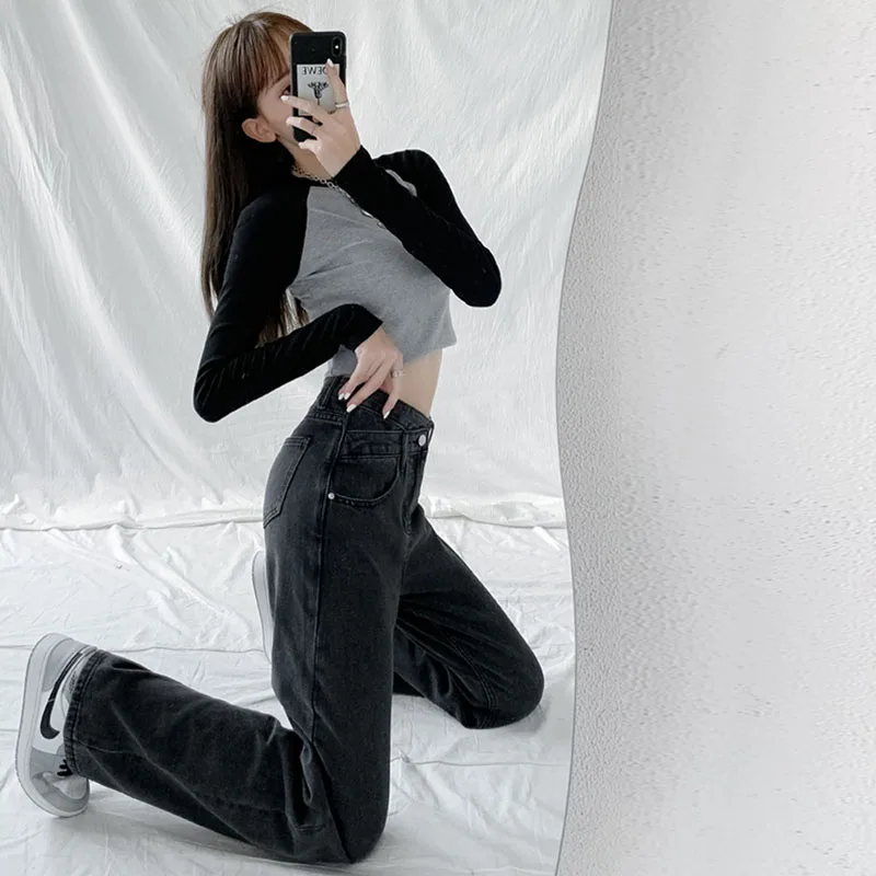 ZOENOVA Jeans Women Wide Leg Pants Mom Femme Black Blue Jeans High Waist Woman Trousers 2023 Clothing Pantalones Spodnie Damskie - Image 3