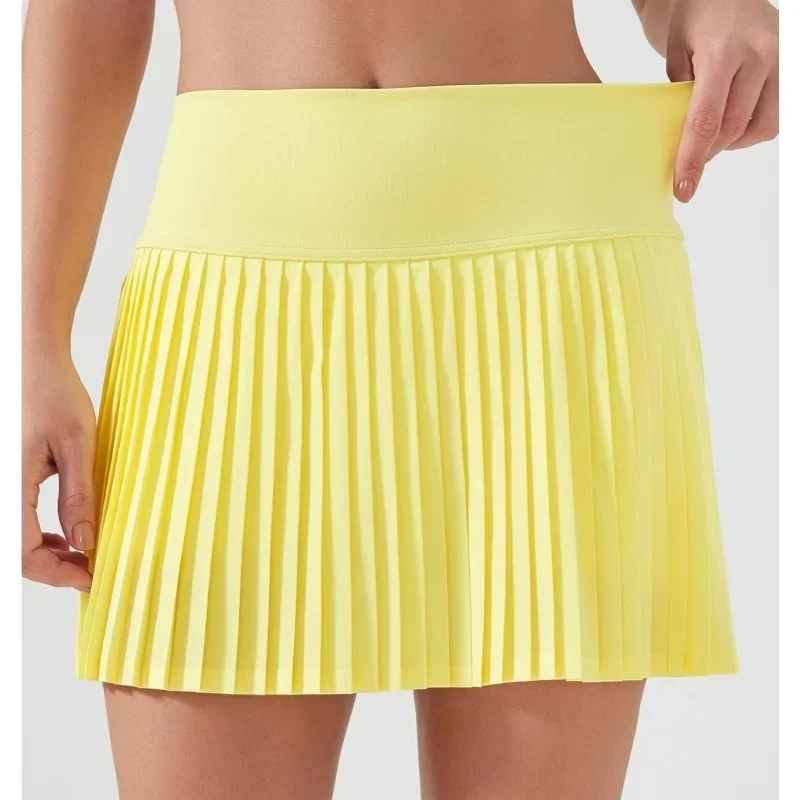 Pleated Tennis Skirt Sports High Waisted Women Fitness Golf Slimming Side Pocket Short Skirts Girl Comfort Safety Stretch Shorts - Image 4