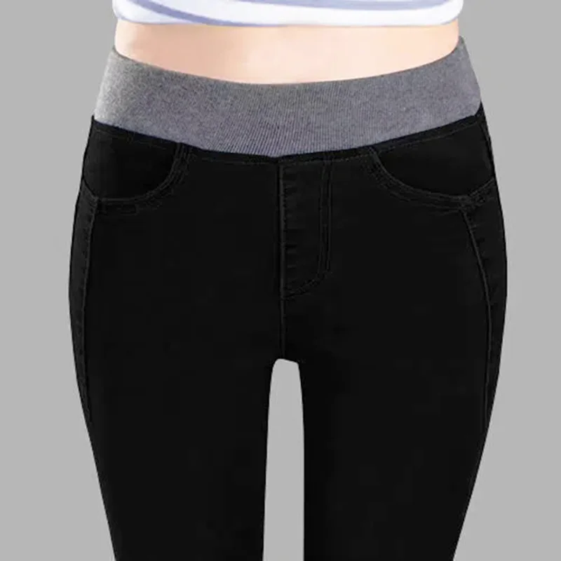Oversize 40 Stretch Skinny Jeans Women Elastic High Waist Patchwork Pencil Vaqueros Casual Denim Pants Spring Cowboy Leggings - Image 5