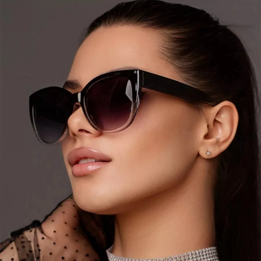 2025 NEW Trendy and Fashionable Cat Eye Large Frame Gradient Sunglasses for Men and Women - Image 3