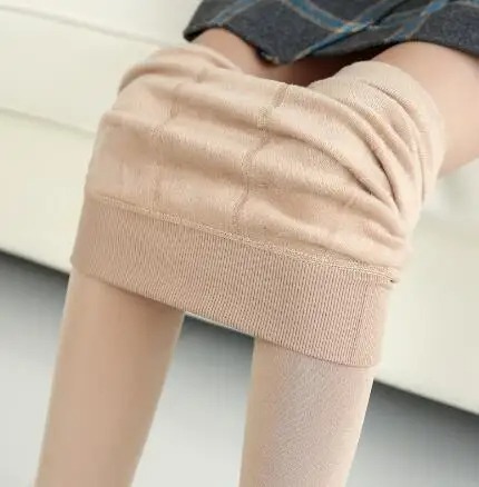 Women’s Winter Fleece Leggings – Punk Black High Waist Jeggings - Image 5
