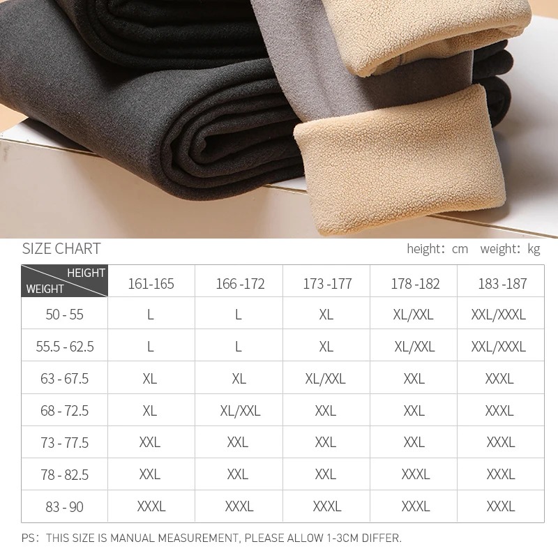 Men’s Winter Thermal Leggings – 2-Piece Thick Warm Wool Underwear Pants - Image 5