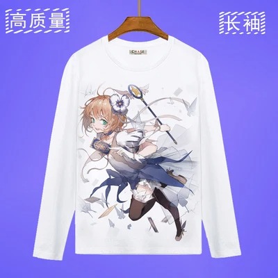 Girl Print long sleeves Shirt Card Captor Sakura FAMILY Womens T Shirt Fashion Women Shirts Summer Top Streetwear Female Clothes - Image 4