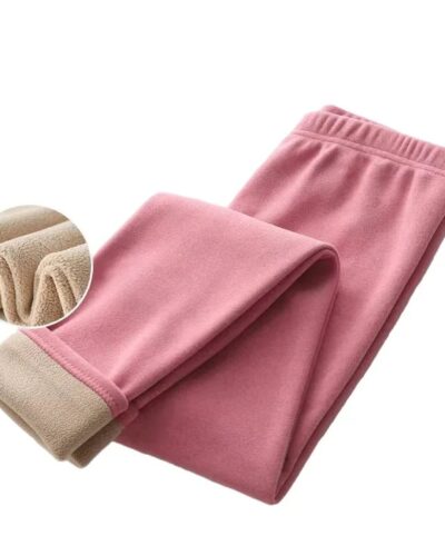 Women’s Winter Thermal Fleece Leggings – Thick Elastic Warm Underwear Pants