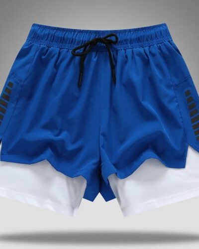 Men’s 2-in-1 Gym Shorts – 5 Inch Compression Lined Quick-Dry Running & Training Shorts